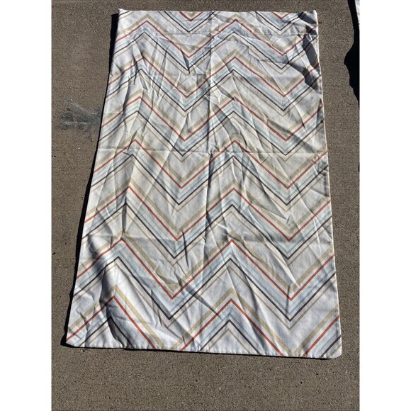 Chevron Zig Zag Twin Flat Sheet & Pillowcase Cannon Sunray Stripe Vintage - Picture 2 of 9